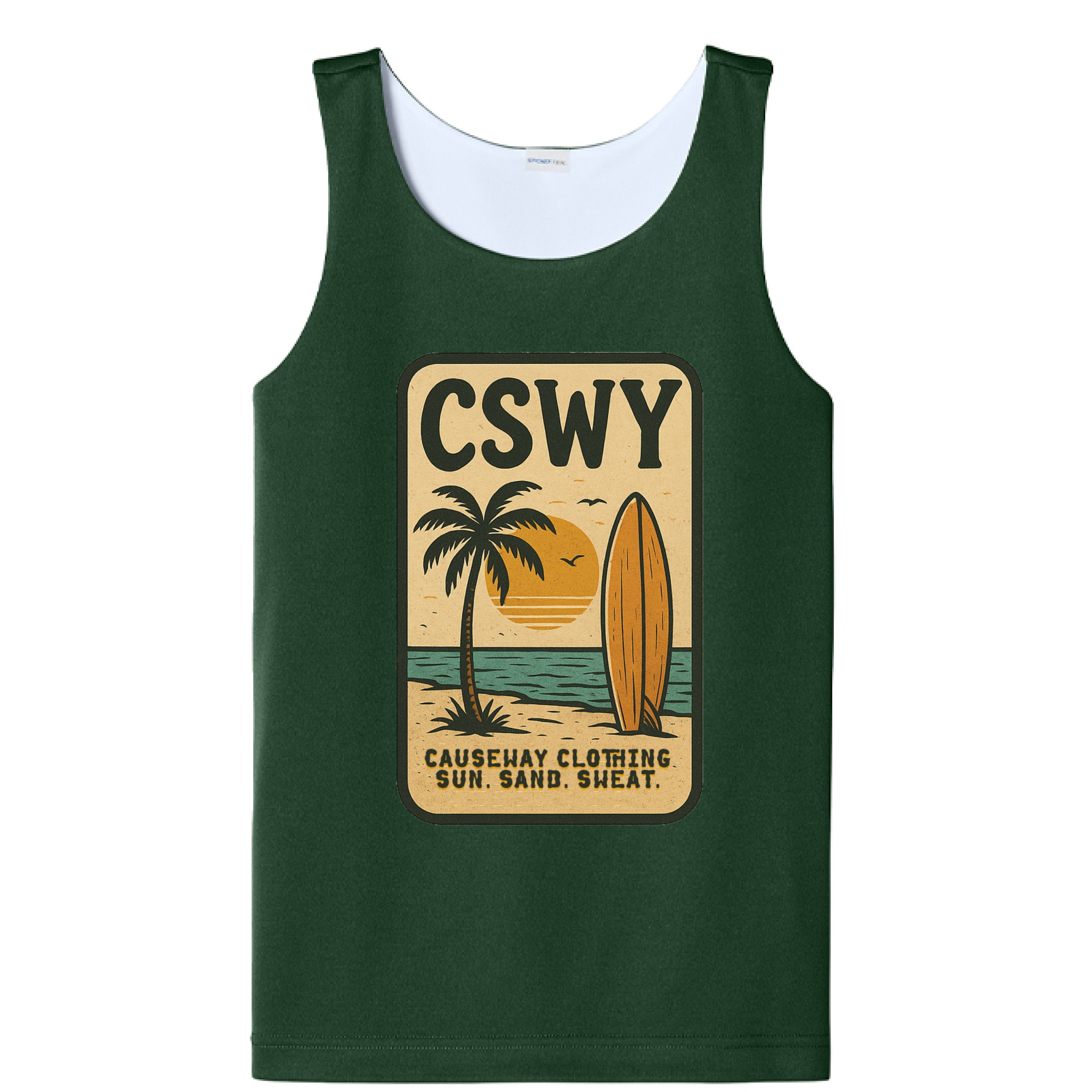 Forest Green/ White - FRONT