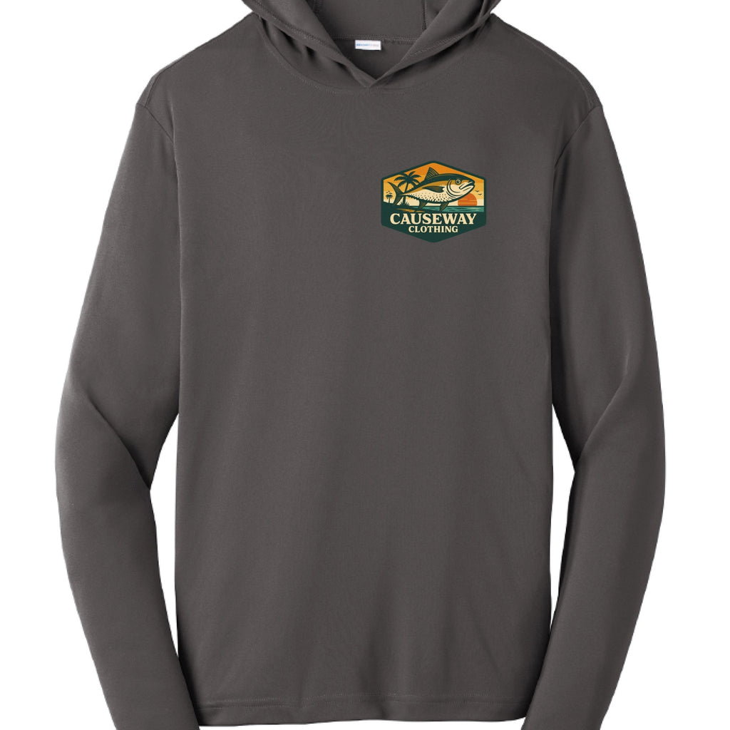 CSWY fish graphic hoodie coastal fishing apparel - Causeway Clothing